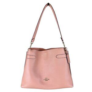 COACH Leather HANNA Medium Shoulder Bag w/Crossbody Light Pink